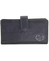 Buxton Leather Heiress Tab Checkbook Cover & Credit Card Holder