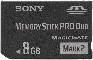 Sony MSMT8G//K 8GB Memory Stick PRO Duo (Mark2) Media