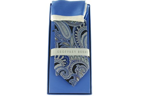 Geoffrey Beene A Sparrow Paisley Tie and Pocket Square
