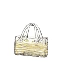 LEONARDO 040412 Glastasche breit Strata Gold