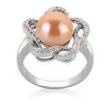 Fiona Pink 9-10mm AA Freshwater Sterling Silver Pearl Ring