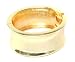X-Large & Thick Smooth 24K Yellow Gold Layered Linked Bangle Bracelet ~ MEDIUM Size L...