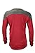 Two Tone V-Neck Henley Thermal Wine. Size: XL