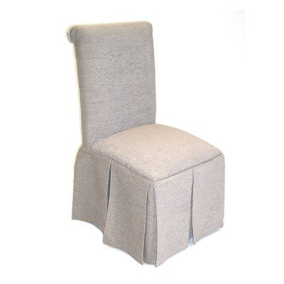 4D Concepts Skirted Parsons Chair, Textured Tonal Taupe