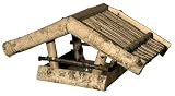 House-Gard 023B Vogel-Futterhaus offen 39 x 24 x 19 cm, Birkenholz