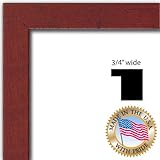 IMAGE OF 18x36 / 18 x 36 Red Rustic Pine Picture Frame - NEW .. .75'' wide Complete