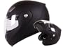 Modular Flip-up Motorcycle Helmet Matte Flat Black DOT Approved (X-Large)