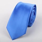 Blue plain narrow necktie Matching Present Box Set Dodger Blue great gifts PS1041