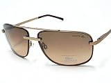 LACOSTE 12619 LA12619 GP Light Gold Sunglasses Gradient Brown Lens Size: 60-12-135