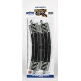 Bachmann Trains Snap-Fit E-Z Track 18 Radius Curved Rerailer (2 card) by Bachmann