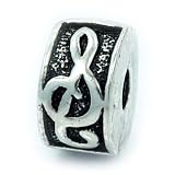 High quality Clip Lock Stopper " music notes " for Pandora Troll Chamilia Biagi Bracelets and 2 Clear Silicone Stoppers O-rings