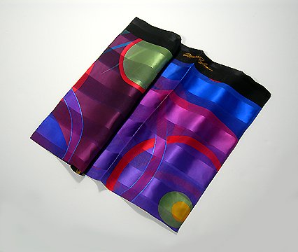 Rising Moon Square Silk Scarf