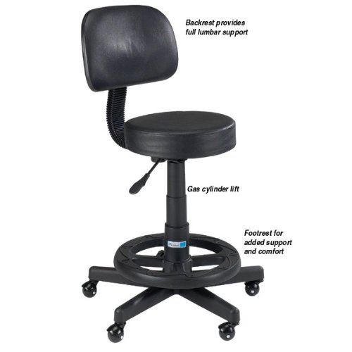 Master Equipment Deluxe Pet Grooming Stool with Back Rest, Black On Sale