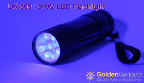 ProjectLED 9 LED 400 nm UV Ultra Violet Blacklight Flashlight 3 AAAB003PN5UKE : image