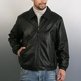 Men's Classic New Zealand Lambskin Bomber Leather Jacket - Regular, Tall, Big, Big & Tall