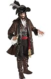 Rubie's Co Grand Heritage Collection Deluxe Caribbean Pirate Costume, Brown, Standard