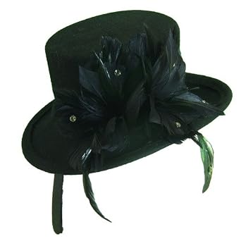 Black Scala Mini Top Hat Fascinator