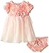 Nannette Baby Girls' Soft Petal Dress with Rouched Rosette Bodice