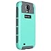 ULAK Galaxy S4 Case, S4 Case - 2in1 Hybrid Rubber Matte Slim Hard Case Cover for Samsung Galaxy S4 IV i9500 (Mint/Gray)