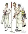Norman Rockwell ~ Postcard ~ Golf ~ Just Missed(Size 8"x10")