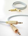 Duronic Auxilary Goldspec AUX-IN 24k Gold input lead wire cable 3.5mm to 3.5mm jack for iPod, iPhone 3G, 3GS, mp3 players and car stereo (1m)