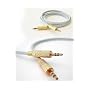 Duronic Auxilary Goldspec AUX-IN 24k Gold input lead wire cable 3.5mm to 3.5mm jack for iPod, iPhone 3G, 3GS, mp3 players and car stereo (1m)