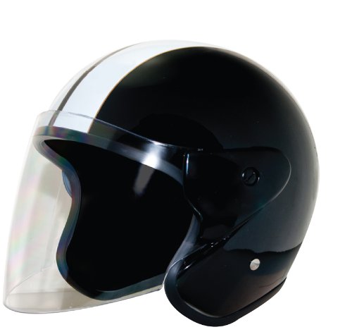 Nikko Helme N318 Cafe Racer Jethelm Gr&ouml;&szlig;e L, schwarz/wei&szlig; Preisvergleich