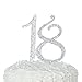 Ella Celebration 18 Cake Topper 18th Birthday Party Supplies & Decoration Ideas (Silver)