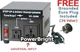 Power Bright VC300W Voltage Transformer 300 Watt Step Up/Down 110 Volt - 220 Volt