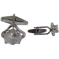 Cufflinks and Studs Sterling Silver Zircon Gemstone Pair (cflng161)