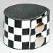 LEATHER look CUFF Wristband BLACK WHITE CHECK