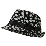 Dalmatian Fedora with Satin Bow - Black W19S39E