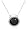 10k White Gold Black Diamond Solitaire Pendant (1 cttw)