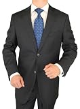 Giorgio Exclusive Platinum Label Italian Suit 100% Extra Fine Worsted Wool Super 150s 2 Button Jacket Plus Pants Charcoal