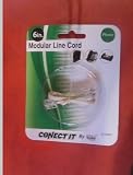 Connect It By Tusa 6 Inch Modular Wall Phone Line Cord Ivory 20-006IV