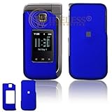 Samsung Alias 2 U750 Cell Phone Dark Blue Rubber Feel Protective Case Facep ....