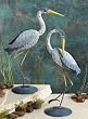 Heron Friends Metal Garden Decor Statuary (2 piece set)