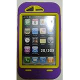 Iphone 3g & 3gs Defender Style Case (Purple/yellow) + Free Extra Silicone Skin Only By Sportygigabite