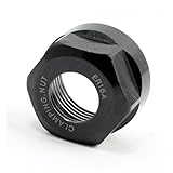 uxcell　コレットナット　28 x 18mm　金属素材　ブラック　六角ナット　ER16-A