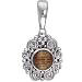 Sterling Silver Golden Rutilated Quartz Pendant by Sajen