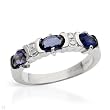 Ring With 1.10ctw Genuine Iolites Crafted in 925 Sterling silver- Size 7 (Size 7)