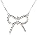 Amazon Collection Sterling Silver Twisted Bow Necklace, 18
