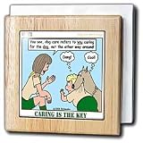 Caring is the Key - Dog Care - 6 Inch Tile Napkin Holder