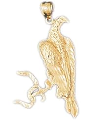 Dazzlers Solid Eagle Charm Pendant 14k Gold Available in three colors from jewelsberry (weights: 5.6 grams only)
