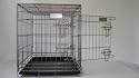 EC42 lightweight black fold flat dog cage 42"