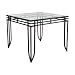 Kitchen & Housewares : SEI Black Square Dinette Table With Glass Top