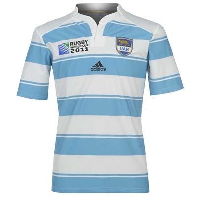 adidas Argentina World Cup Shirt Rugby 2011 White/Blue Medium adidas Argentina World Cup Shirt Rugby 2011 White/Blue Medium