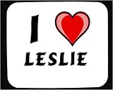 I Love Leslie Decorated Mouse Pad