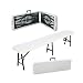 Portable Plastic 6' Folding BENCH WHITE - w/Steel Frame [Misc.]
