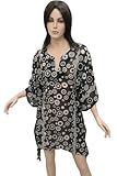 Sezy Sheer Kaftan Short Tube Tunic Cover up Wrap